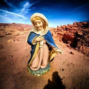 Vintage Mary Nativity Replacement Piece 1940-1950 Collectible Christmas Gift